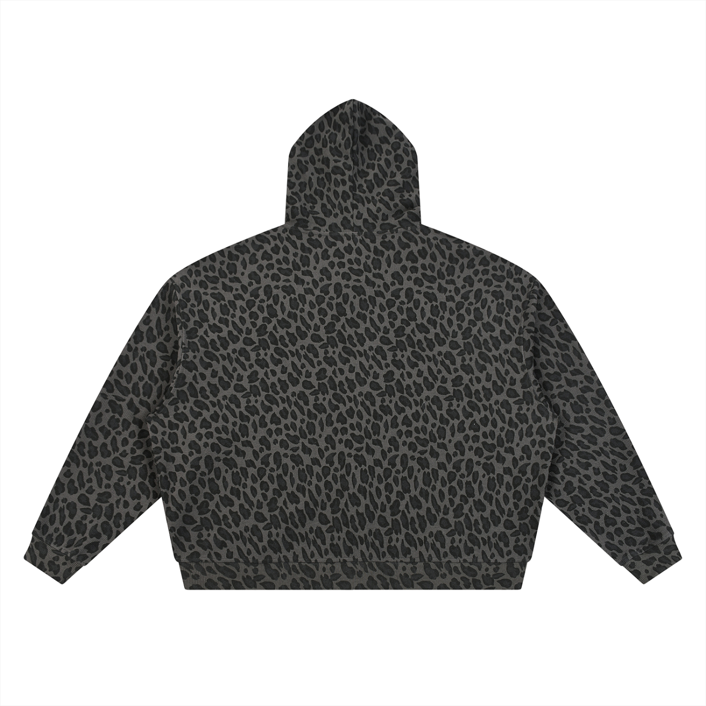 PACE Leopard Print Waffle Full Zip Hoodie