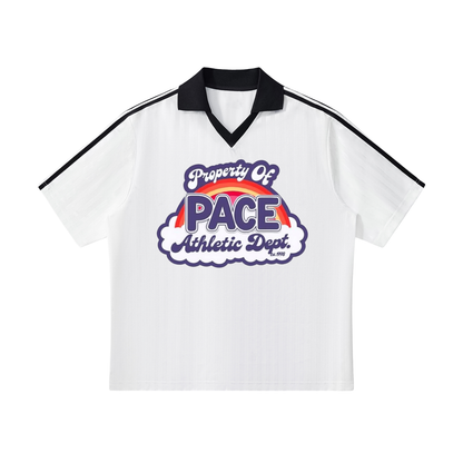 PACE Rainbow Cloud  Collar Striped Soccer Jersey