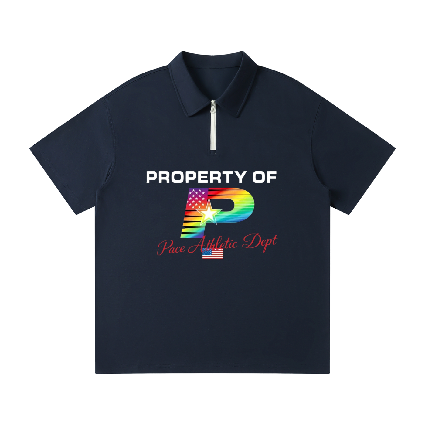 PACE® Unisex Quarter-Zip Polo Shirt