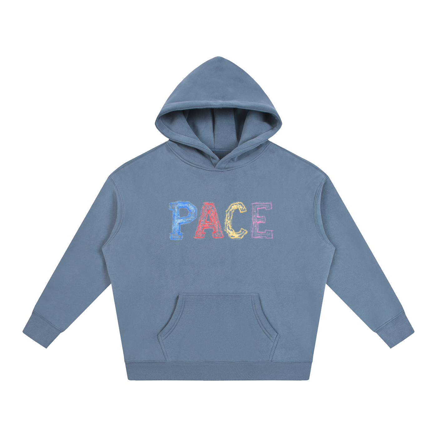 Oversize PACE Crayon Logo Fleeced Hoodie