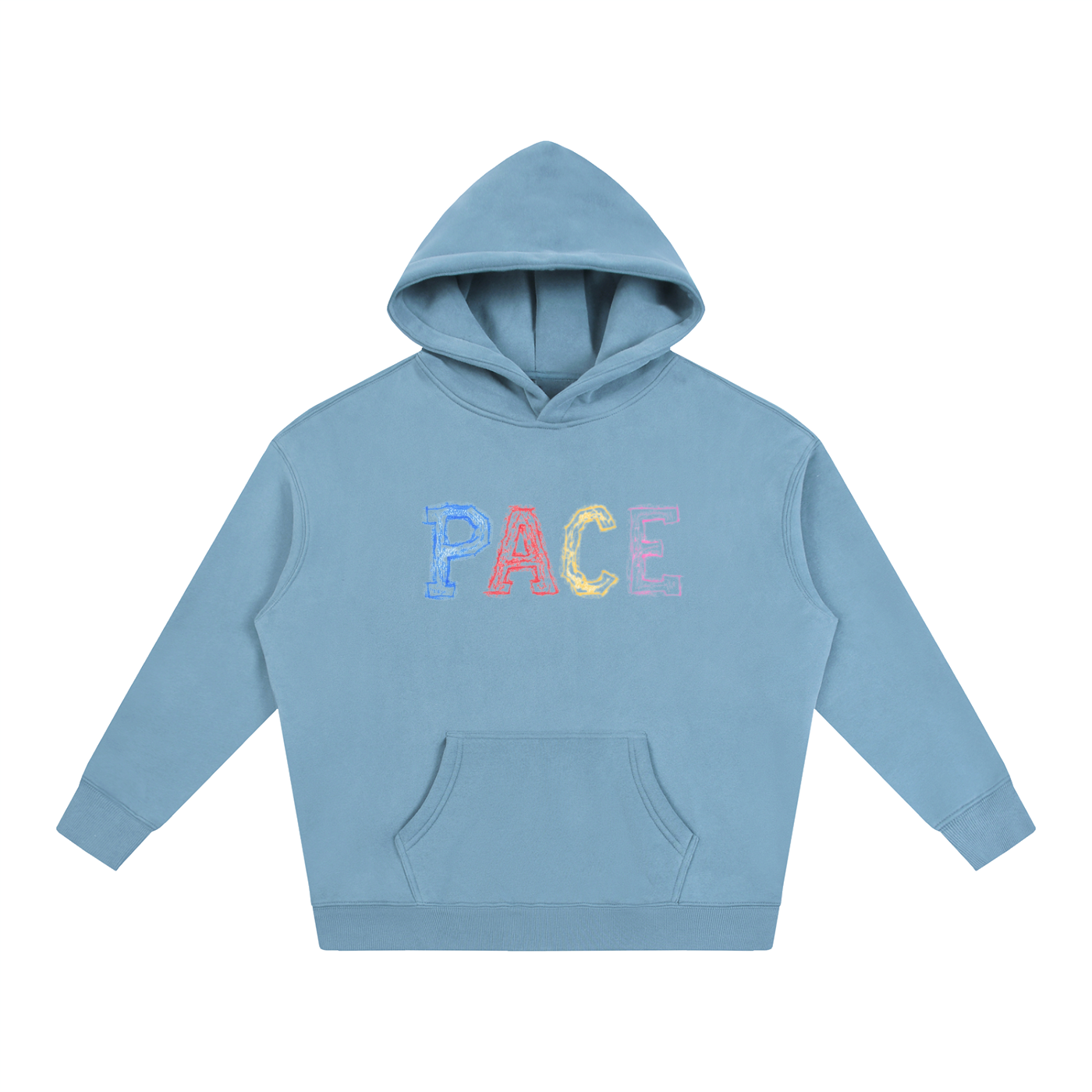 Oversize PACE Crayon Logo Fleeced Hoodie