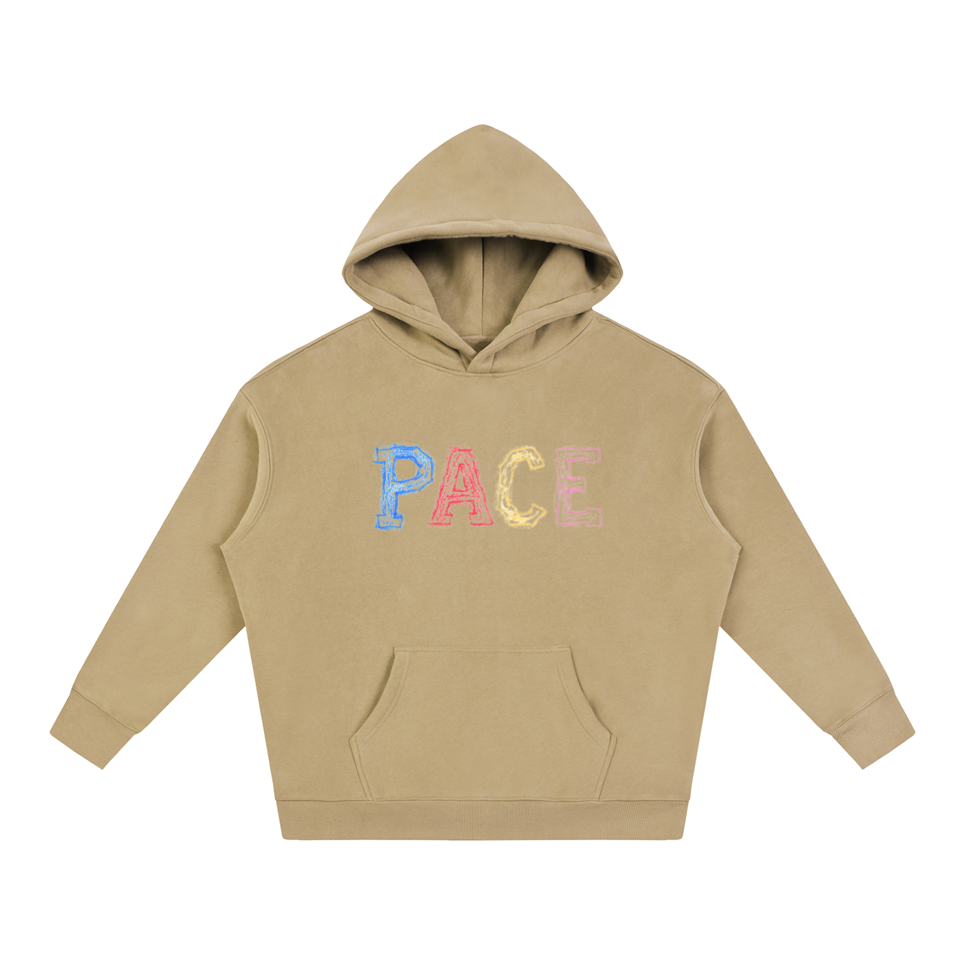 Oversize PACE Crayon Logo Fleeced Hoodie