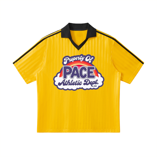 PACE Rainbow Cloud  Collar Striped Soccer Jersey