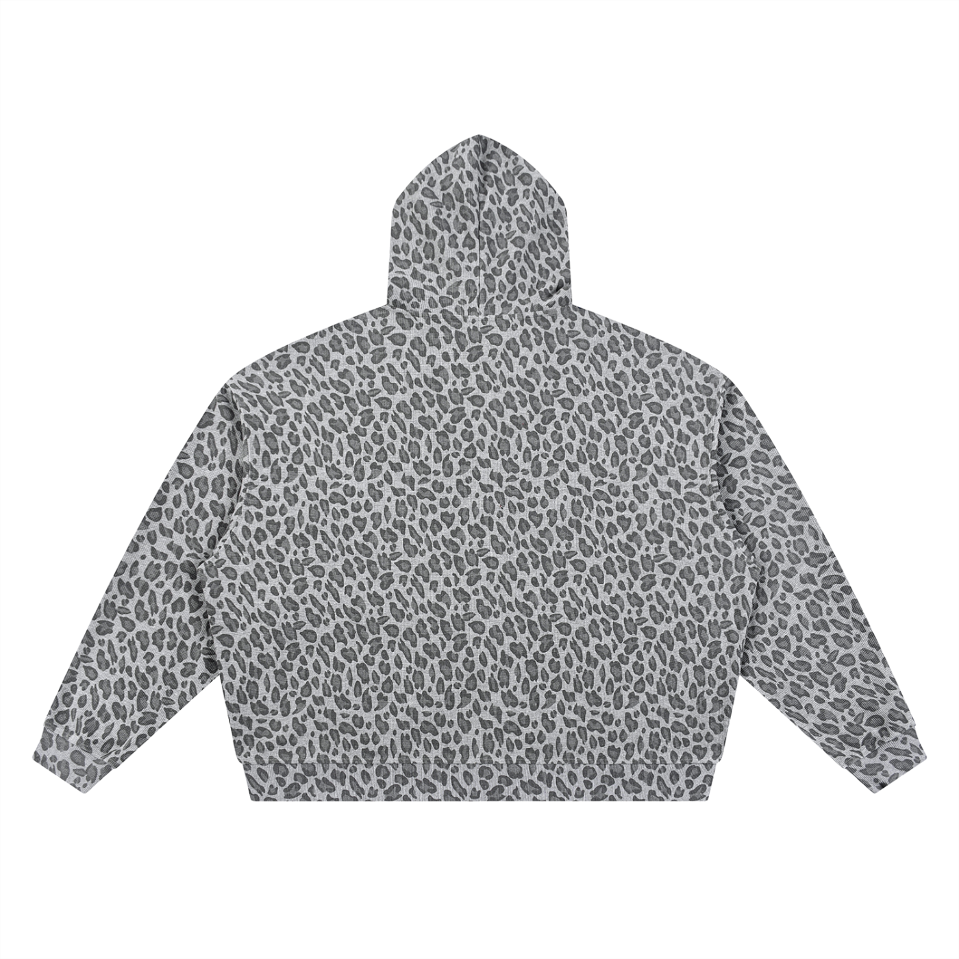 PACE Leopard Print Waffle Full Zip Hoodie