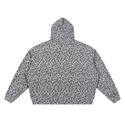 PACE Leopard Print Waffle Full Zip Hoodie