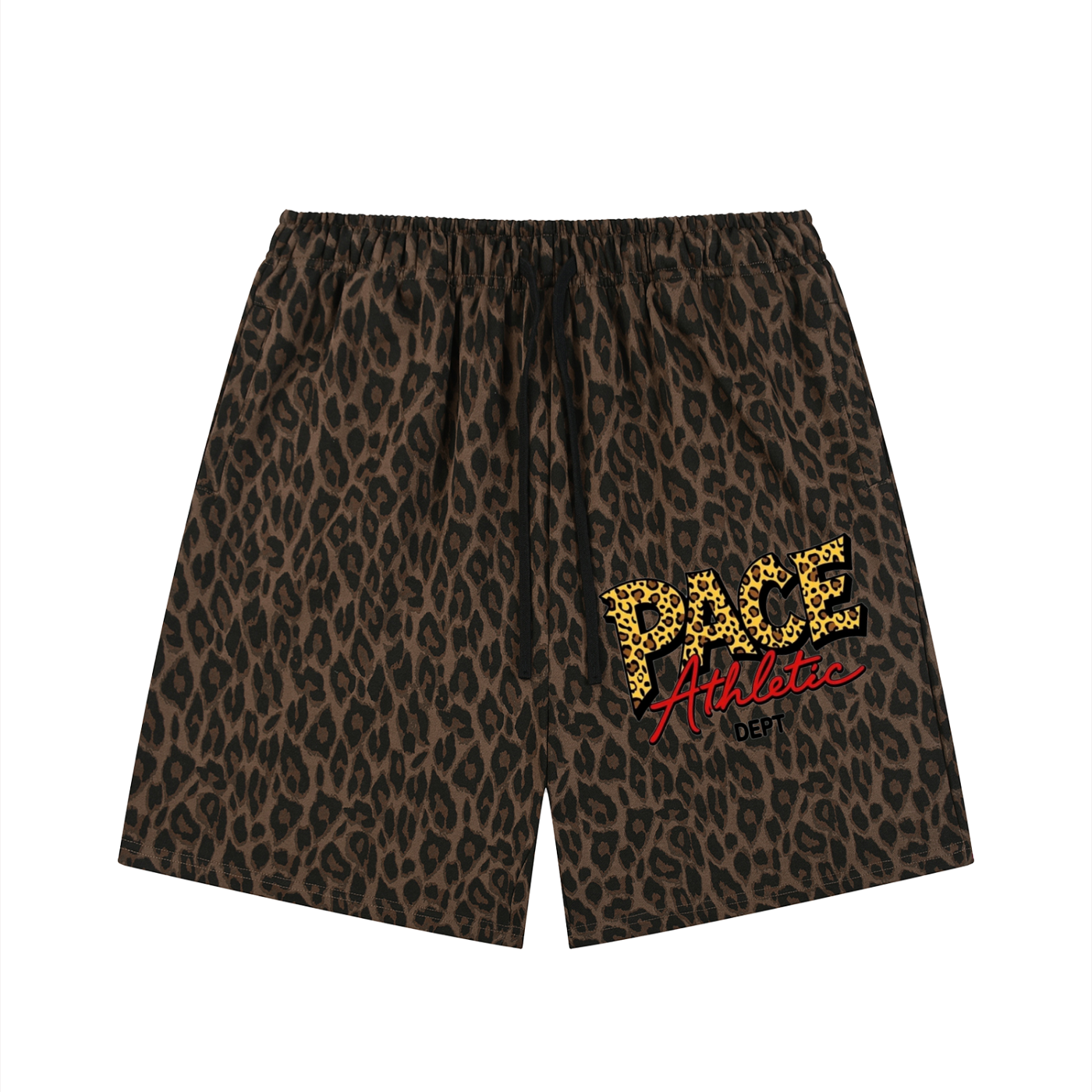 PACE Athletic Leopard Drawstring Shorts