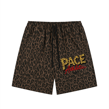 PACE Athletic Leopard Drawstring Shorts