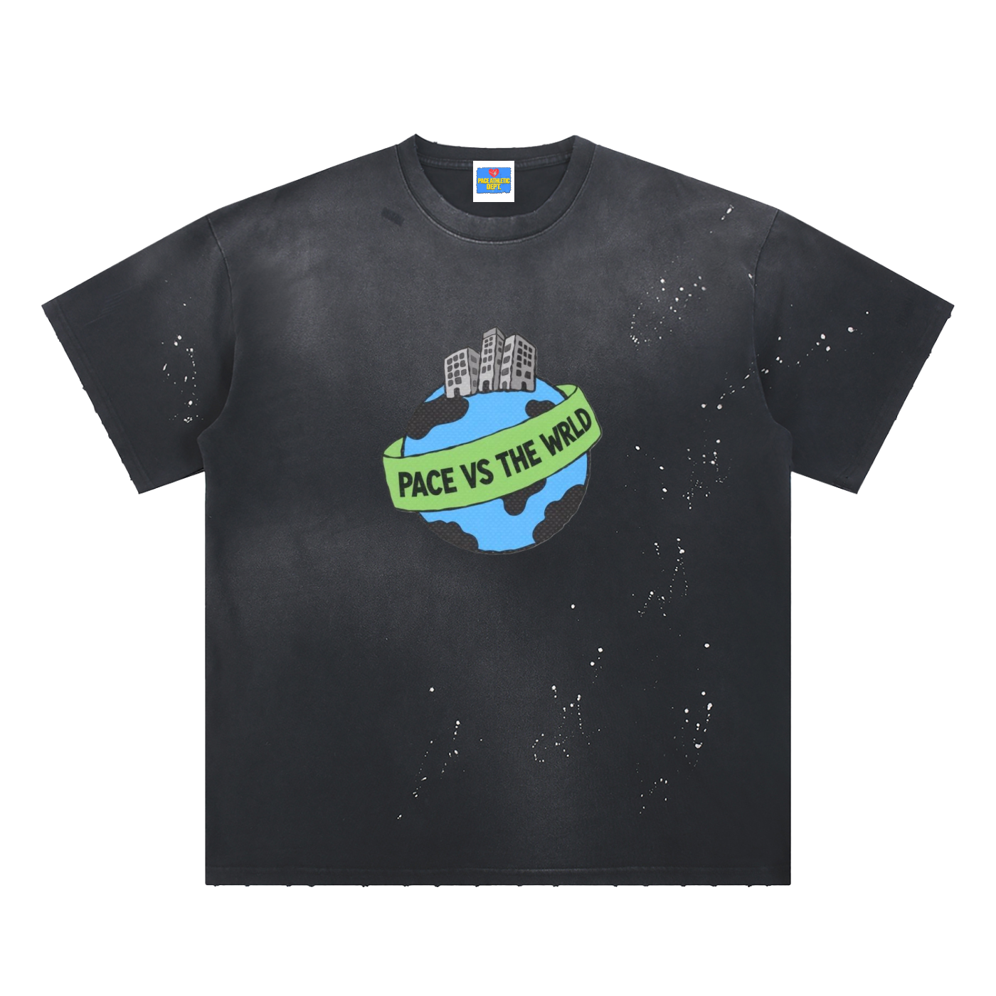 PACE VS THE WRLD Sunfade Paint Splatter T-Shirt