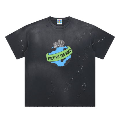 PACE VS THE WRLD Sunfade Paint Splatter T-Shirt