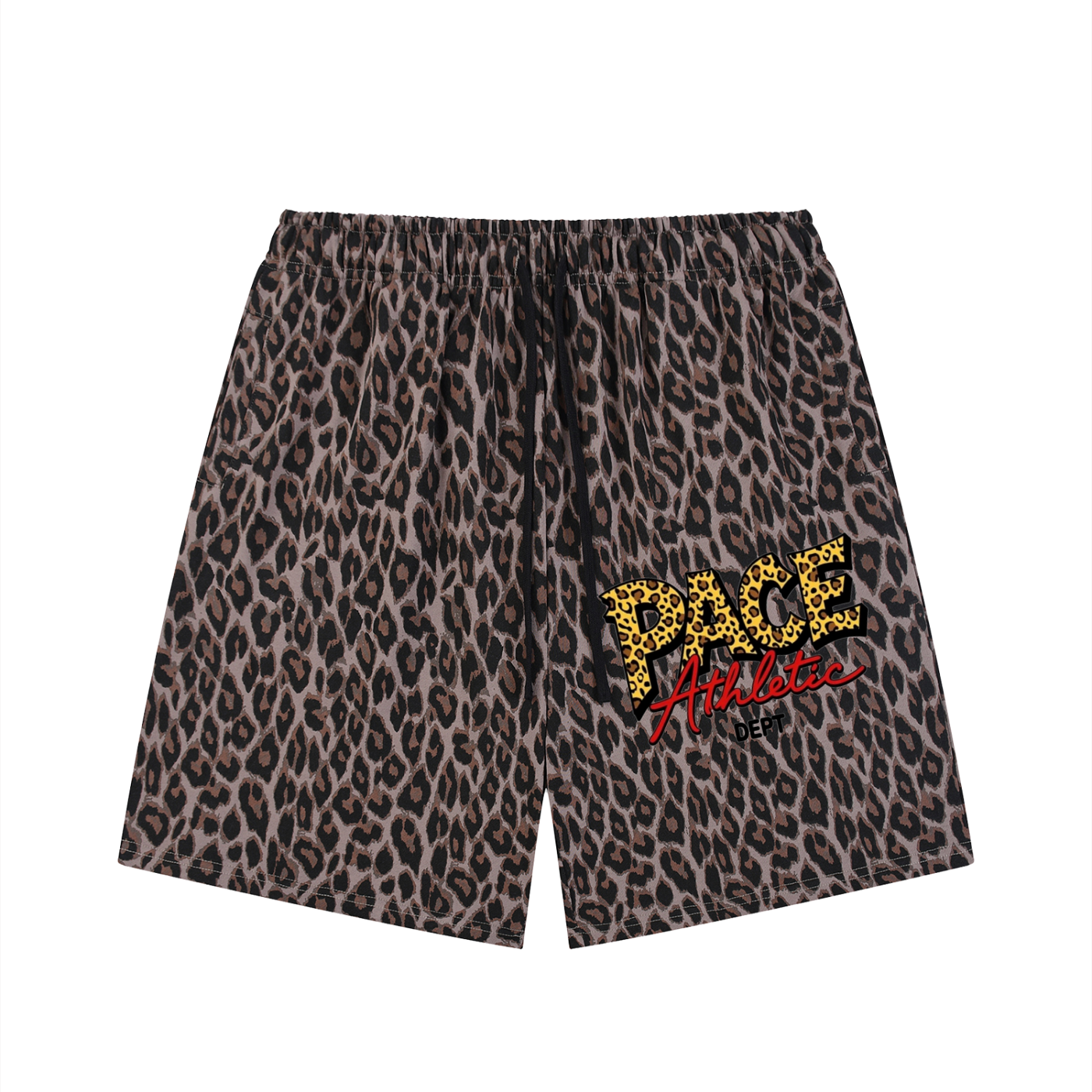 PACE Athletic Leopard Drawstring Shorts