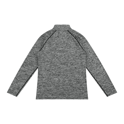 PACE Oversized Logo Men's Quarter-Zip Performance Long Sleeve T-Shirt