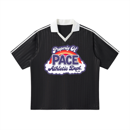 PACE Rainbow Cloud  Collar Striped Soccer Jersey