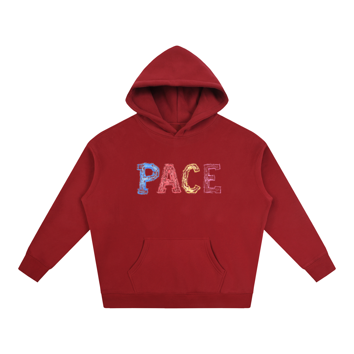 Oversize PACE Crayon Logo Fleeced Hoodie